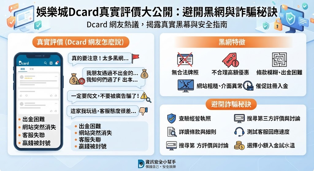 玩娛樂城怕遇到黑網？立即閱讀 Dcard 避坑攻略