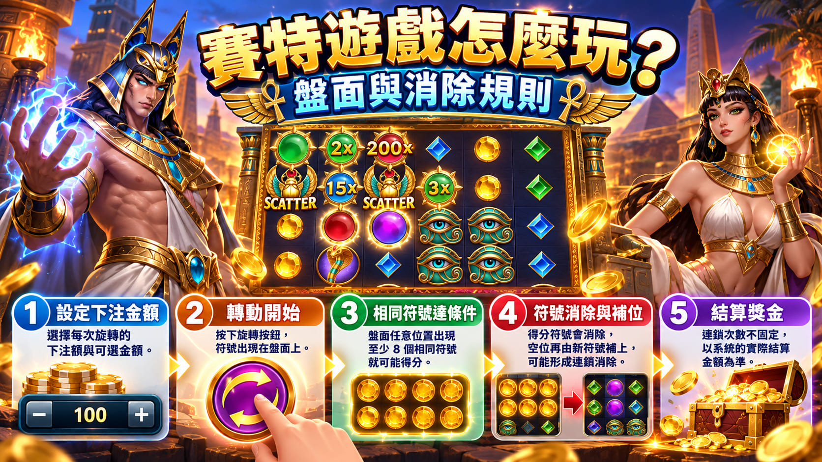 從盤面規則、符號功能到特殊回合,帶你一次釐清遊戲機制。